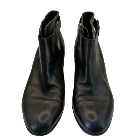 VINCE Harriet Leather Boot Ankle Booties Almond Toe in Black Leather Size 11 - Picture 3 of 10